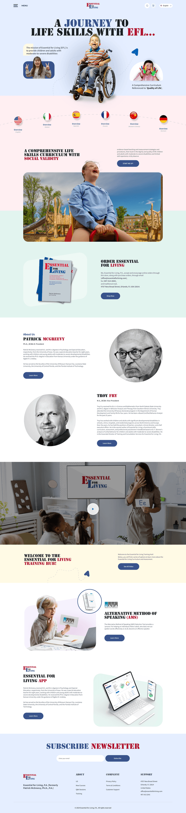 EFL Website Homepage